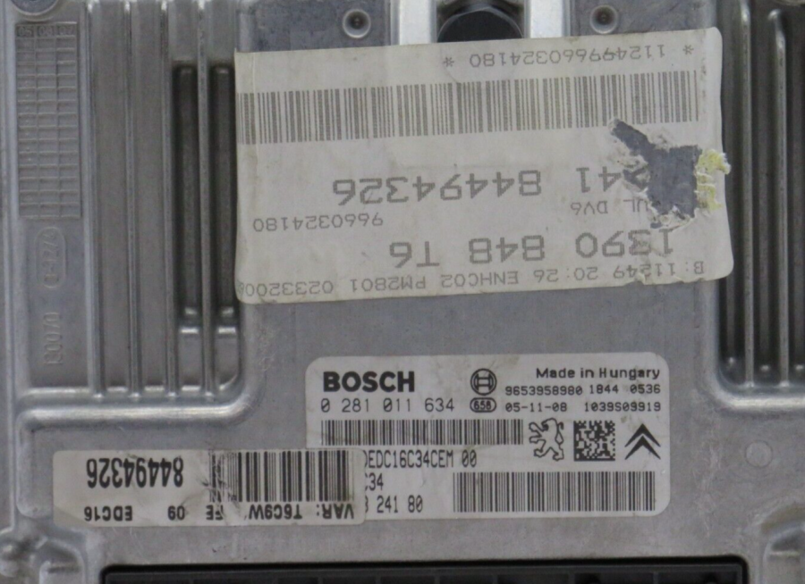 ECU Centralita PEUGEOT / CITROEN 9653958980/0281011634/0 281 011 634 - Imagen 5