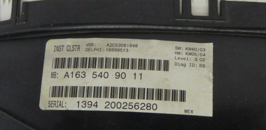 Cuadro de Instrumentos MERCEDES-BENZ W163 A1635409011 A2C53081848 16899513 - Imagen 6