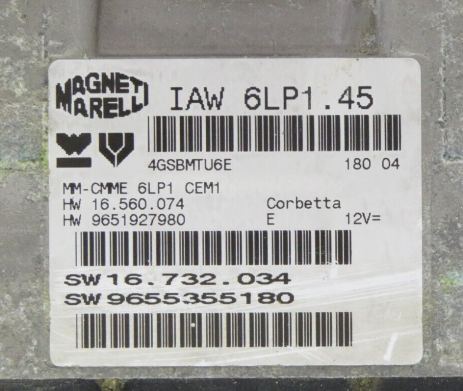 ECU Control Unit PEUGEOT/CITROEN IAW6LP145 HW 9651927980 HW16560074 SW9655355180 - Image 5