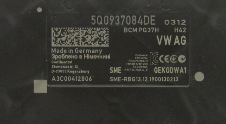 Modulo Electrónico AUDI A1 5Q0937084DE A3C00412806 BCMPQ37H - Imagen 5