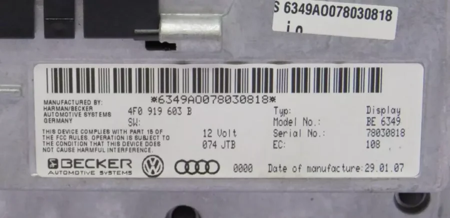 Pantalla Multifunción AUDI (A6,Q7) 4F0919603B 4F0 919 603 B 78030818 - Imagen 6