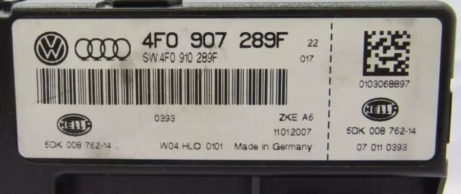 Módulo Electrónico AUDI A6 4F0907289F 4F0 907 289F 4F0910289F 5DK00876214 - Imagen 5