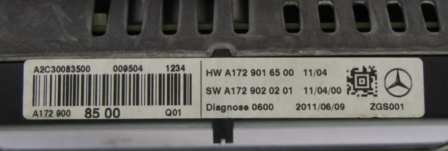 Multifunction Display MERCEDES-BENZ C-CLASS W204 A1729016500 A1729020201 - Image 6
