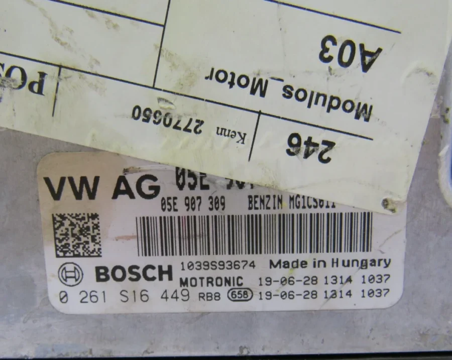 Centralita del Motor VW/AUDI/SEAT7SKODA 05E907309 05E 907 309 0261S16449 - Imagen 6