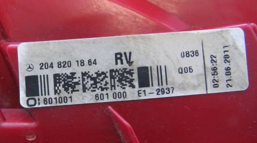 Left Rear Light MERCEDES-BENZ C-CLASS W204 A2048201864 A204 820 18 64 - Image 12