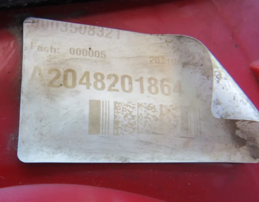 Left Rear Light MERCEDES-BENZ C-CLASS W204 A2048201864 A204 820 18 64 - Image 13