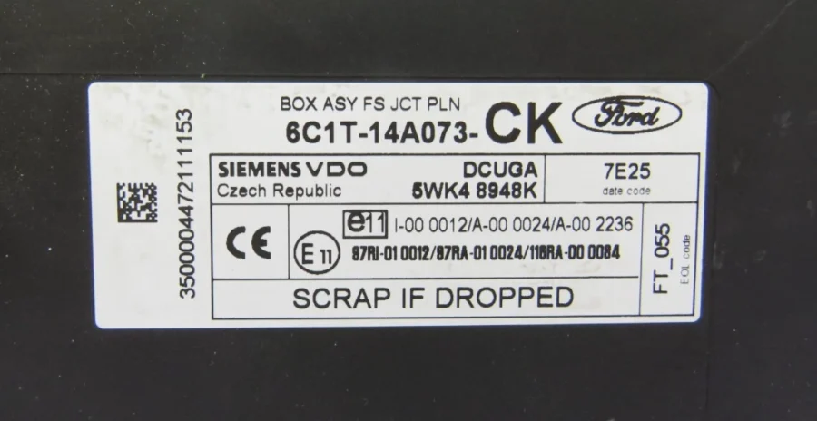 Ford Transit Fuse Box 6C1T14A073CK 6C1T-14A073-CK 5WK48948K - Image 8