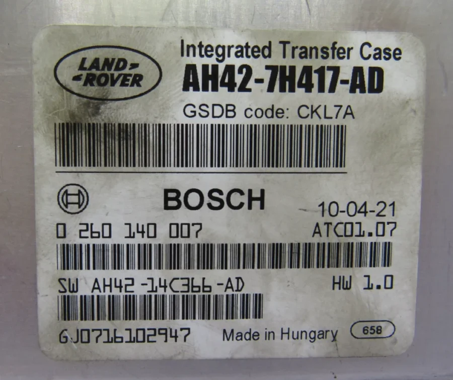 LAND ROVER RANGE ROVER AH427H417AD AH4214C366AD 0260140007 control unit - Image 7