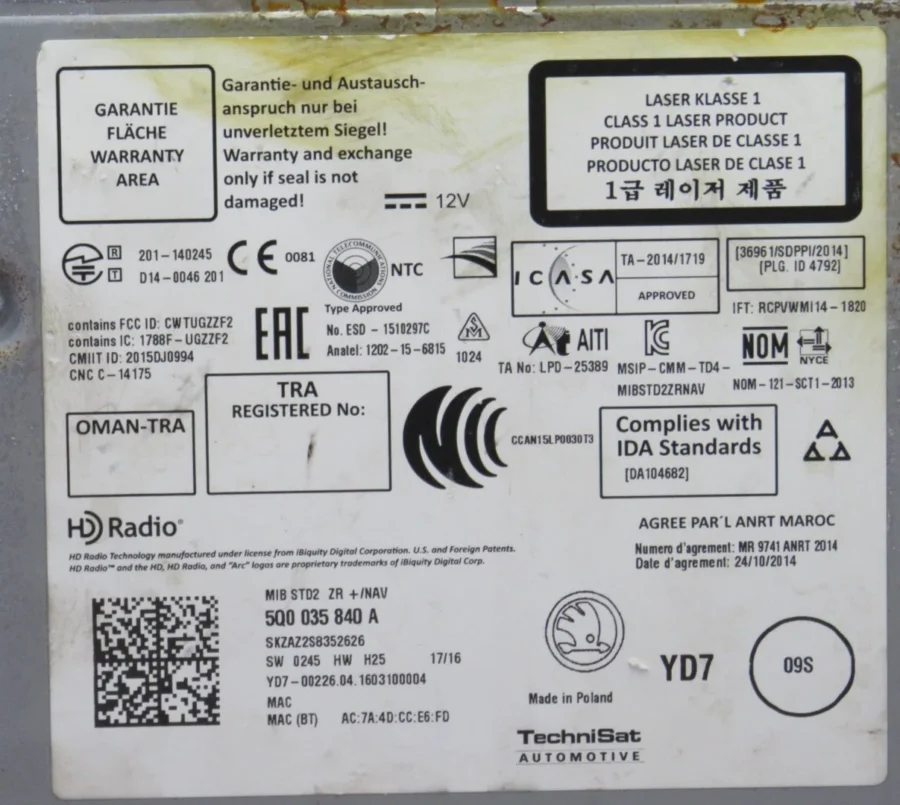 Sistema Audio/Radio CD SKODA FABIA 5Q0035840A 5Q0 035 840 A - Imagen 10