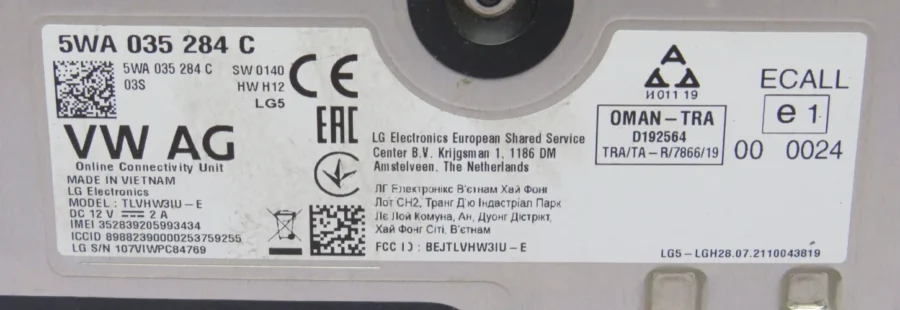 Electronic Module VW/AUDI /SEAT/SKODA 5WA035284C 5WA 035 284 C - Image 5