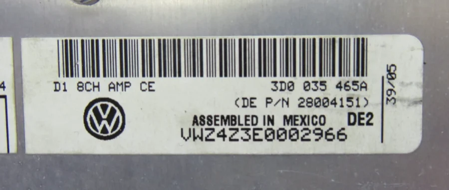 Amplificador VW PHAETON 3D0035465A 3D0 035 465 A - Imagen 7