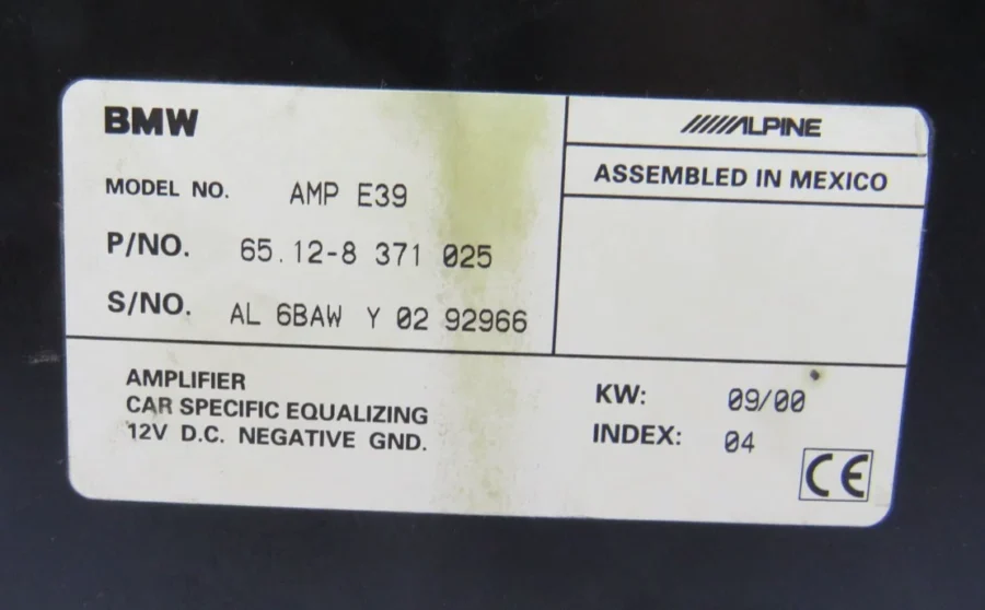 Amplifier BMW 5 SERIES E39 65128371025 65.12-8 371 025 - Image 8