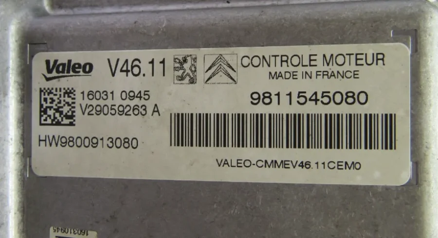 Engine Control Unit PEUGEOT 208/CITROEN C3 9811545080 HW9800913080 V29059263A - Image 8