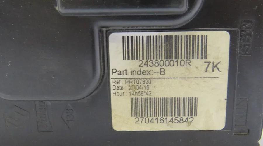 Renault Megane Fuse Box 243800010R PRT07820 - Image 8