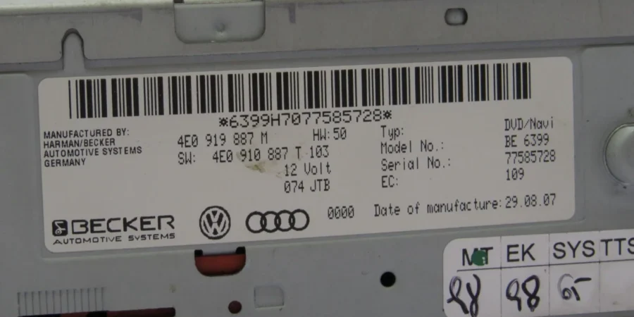 GPS Navigation System 4E0919887M 4E0 919 887 M 4E0910887T103 4E0910887T - Image 9