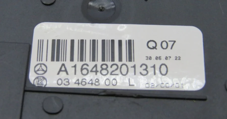 Seat Control Switch MERCEDES-BENZ (M, ML) 03464800L A1648201410 - Image 5
