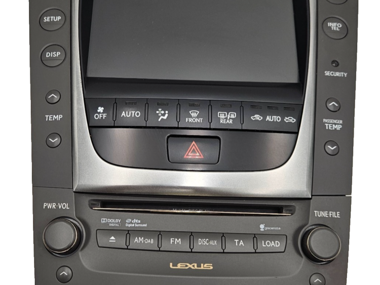 Sistema Audio/Radio CD LEXUS GS 300 350 430 450H 8643130110 8680530141 GARANTIA